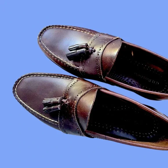 G.H.‎ Bass & Co. Colbert Men's Brown Leather Tassel Loafers Size 8D New in Box